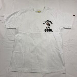 A Bathing Ape BAPE White Graphic Logo T-Shirt Mens Small 001TEH801063M